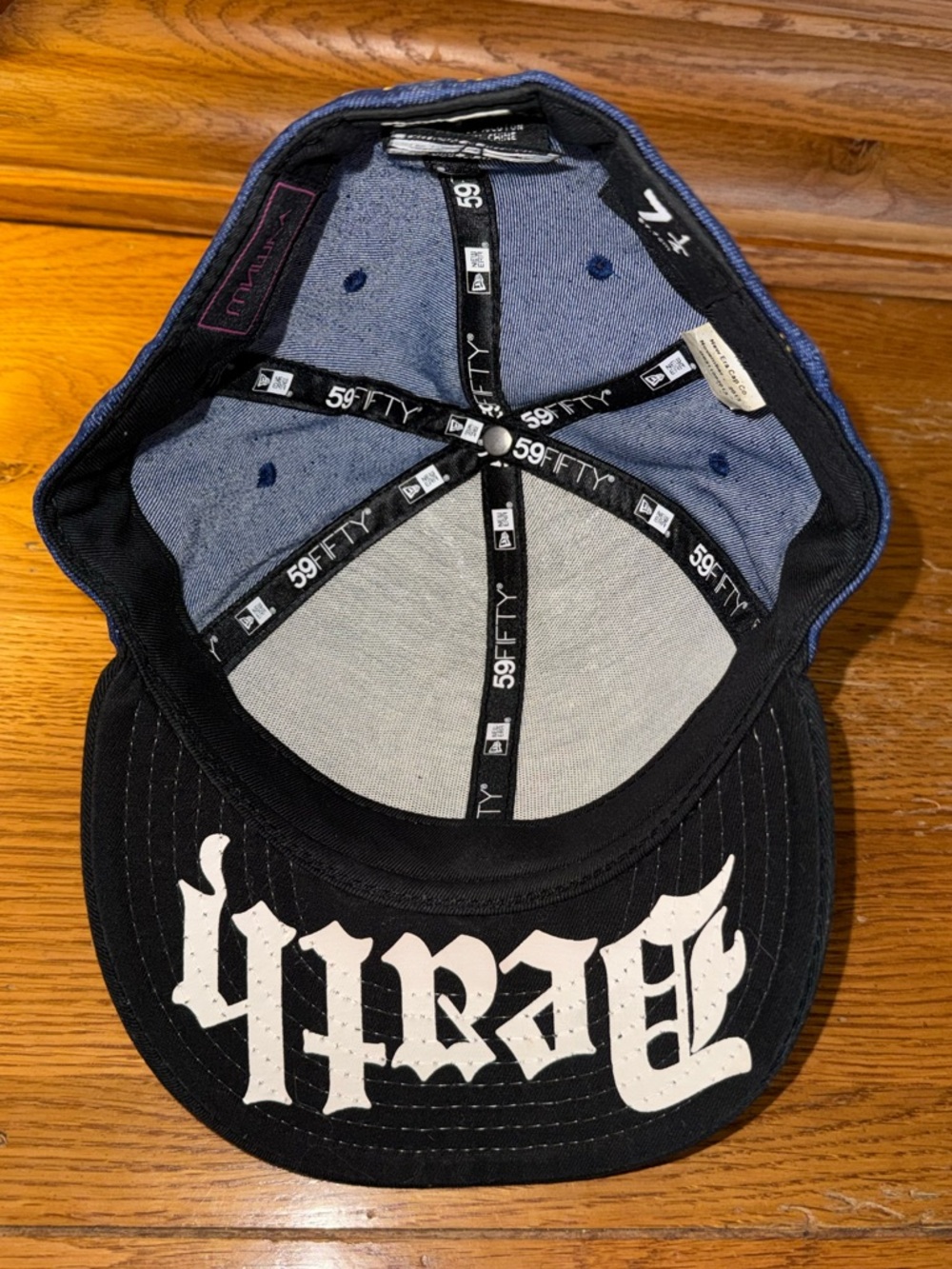 Mishka New Era 59FIFTY Blue and Black Cap Fitted Size 7 1/4” Very Rare Hat! 🧢 - Picture 2 of 11